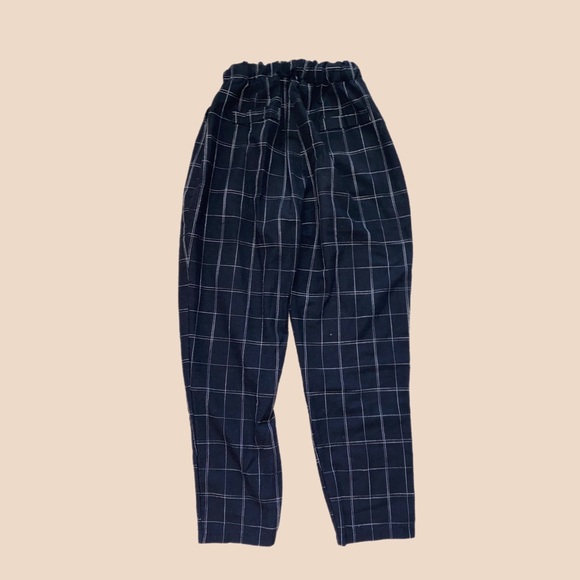 Plaid Drawstring Waist Pants - Picture 2 of 2